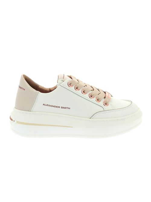 Lancaster Woman sneakers da donna in pelle bianca ALEXANDER SMITH | ASBBLSW1807WCRX